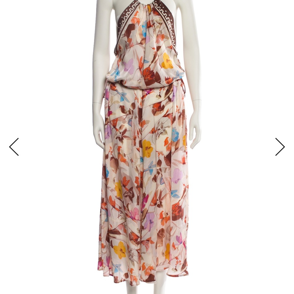 Fuzzi Floral Halter Maxi Dress